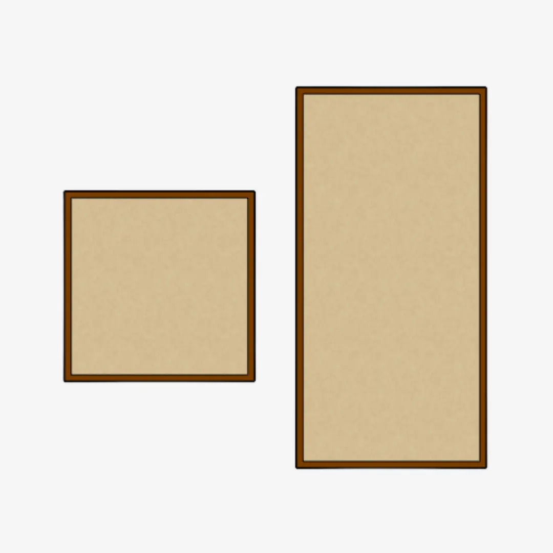 Small and large size of mat