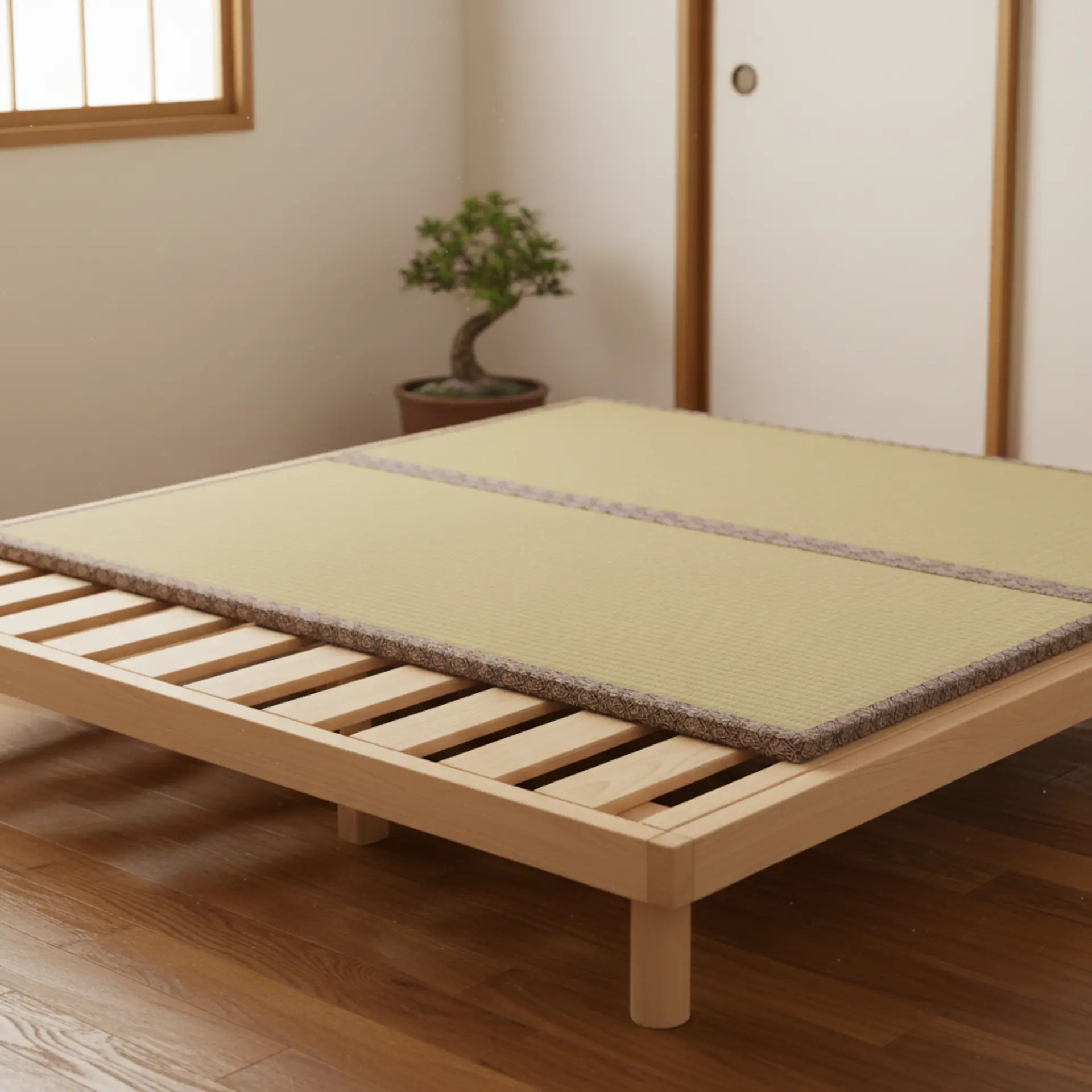 A tatami mat being aired