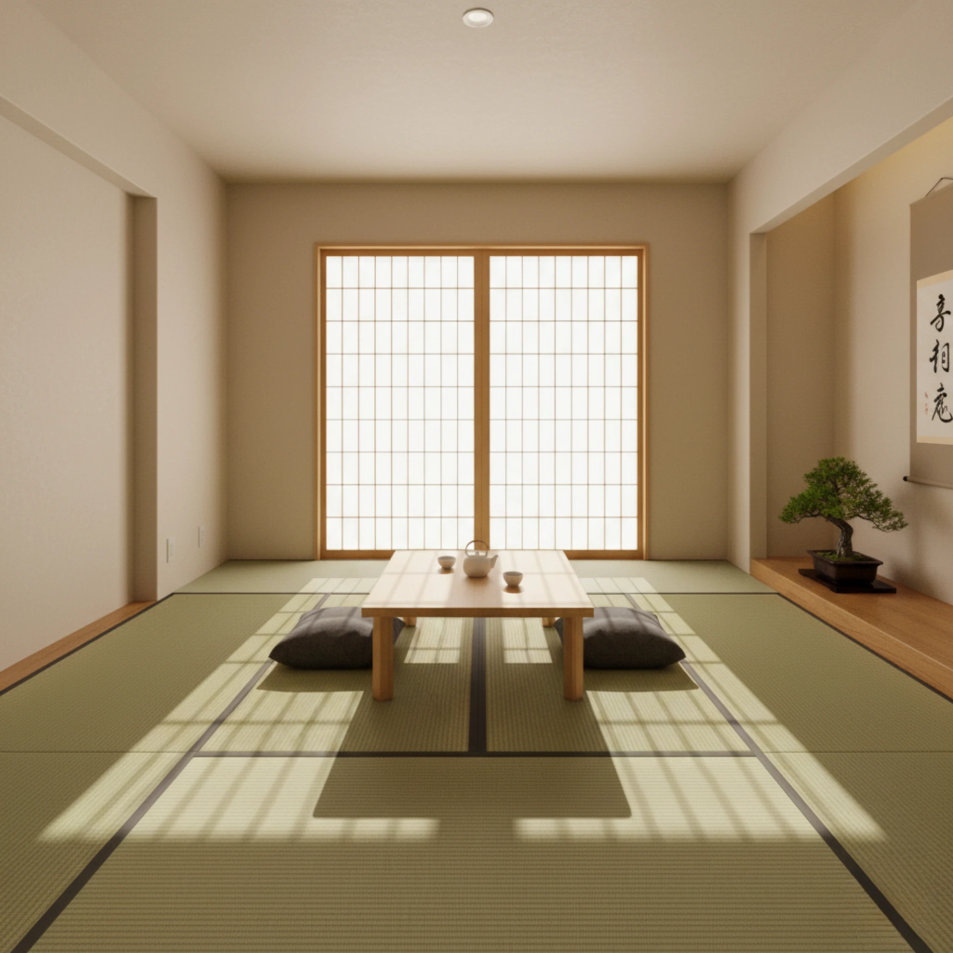 A tatami living room