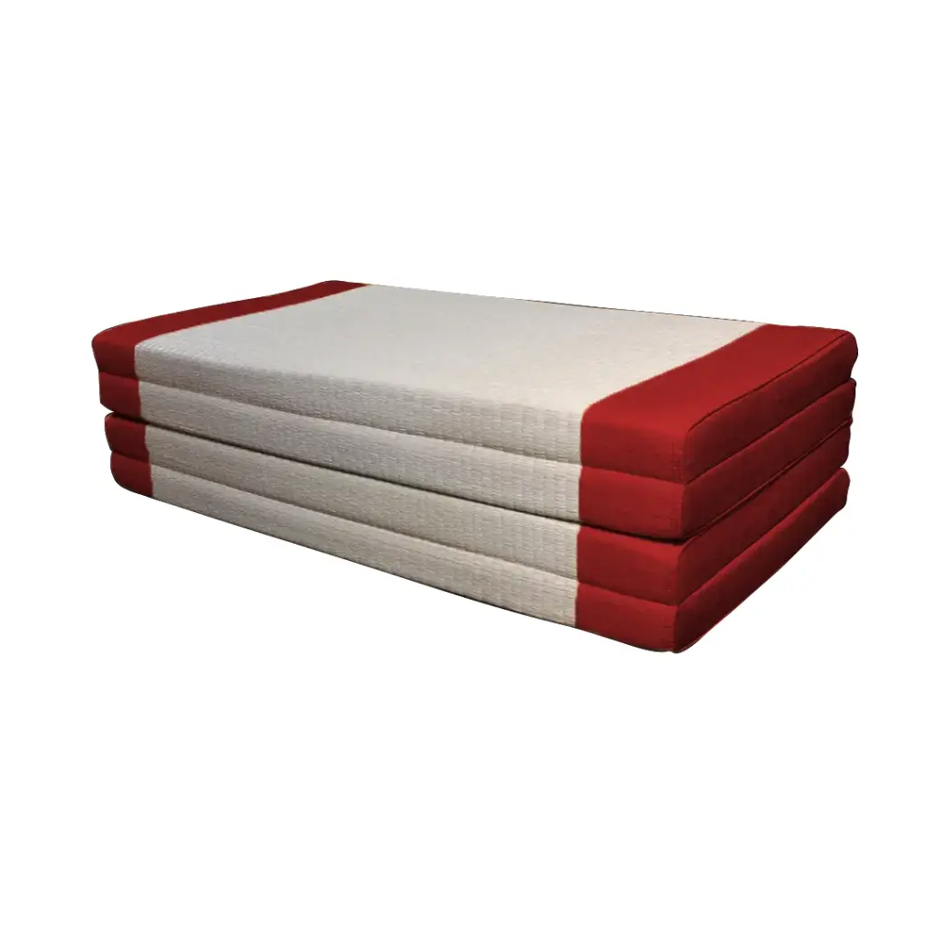 [MTR-L4FLD-F127-STD] Luxury 4-Fold Mattress 5cm (Chili Red)