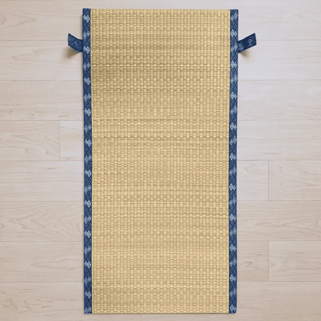 Tatami Mats (Natural) - Silver Diamond (w/ Handles) - 530x1050x30mm